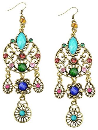 Bohemian Crystal Dangly Earrings