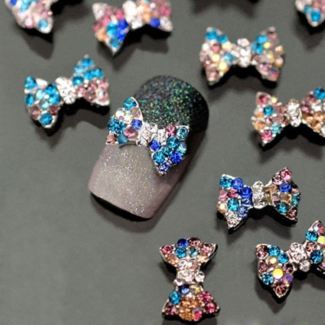 Rhinestone Bow Nail Decorations Only $3.19 + FREE Shipping ...