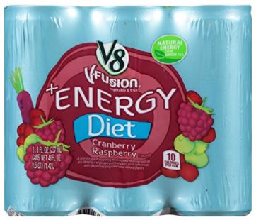 V8 V-Fusion Plus Energy Diet Cranberry Raspberry Fruit Juice