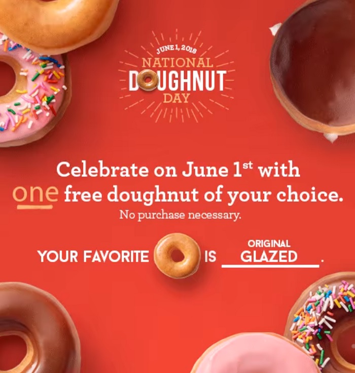 Today! FREE Donuts at Dunkin' Donuts, Krispy Kreme National Donut Day