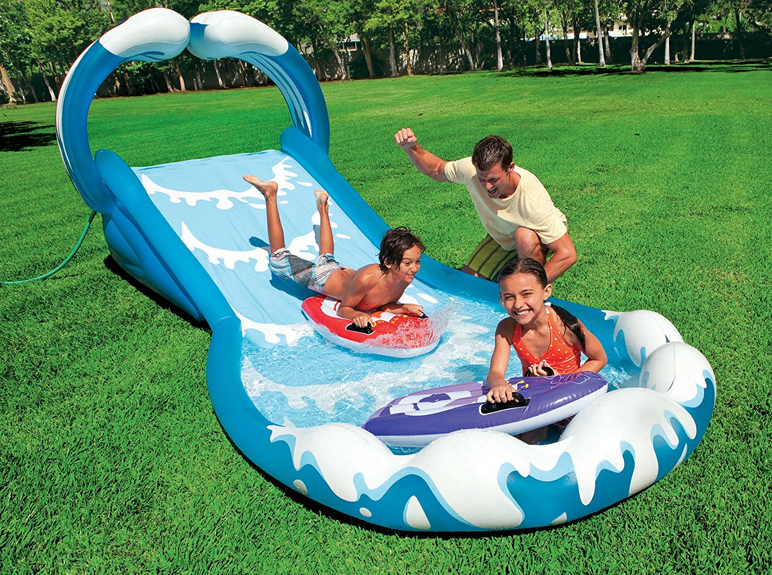 intex island with slide