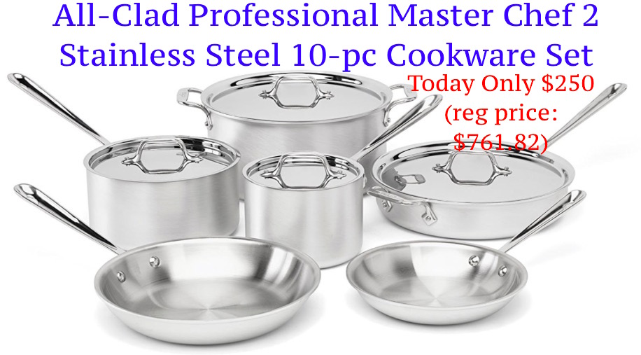 All-Clad Master Chef 2 Stainless 10-Piece Cookware Set