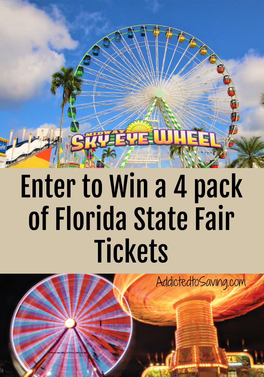 Ends tomorrow morning! Giveaway! FL State Fair Family 4 Pack of Tickets