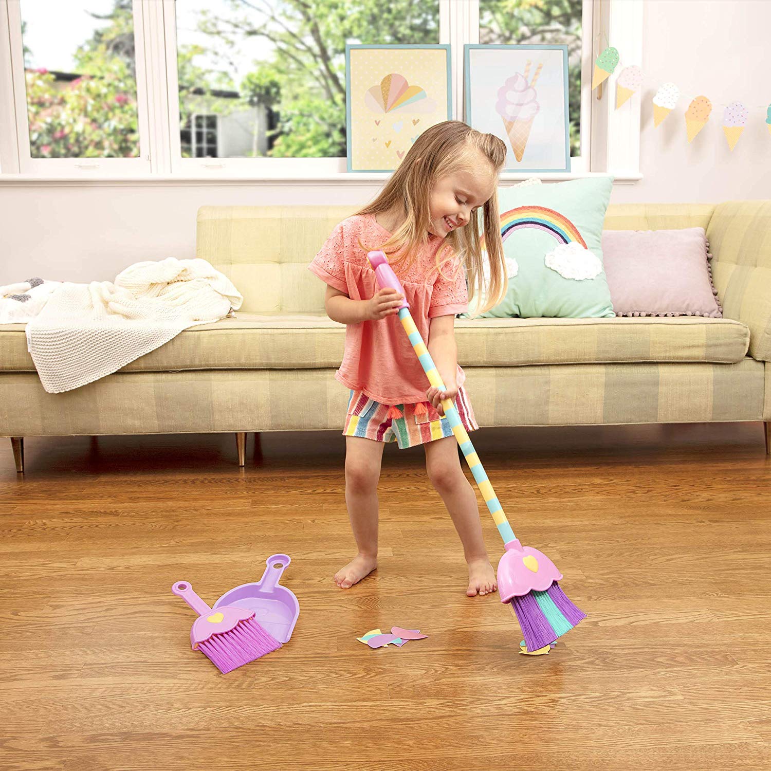 child's toy broom set