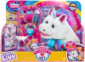 rainbow glow unicorn vet set