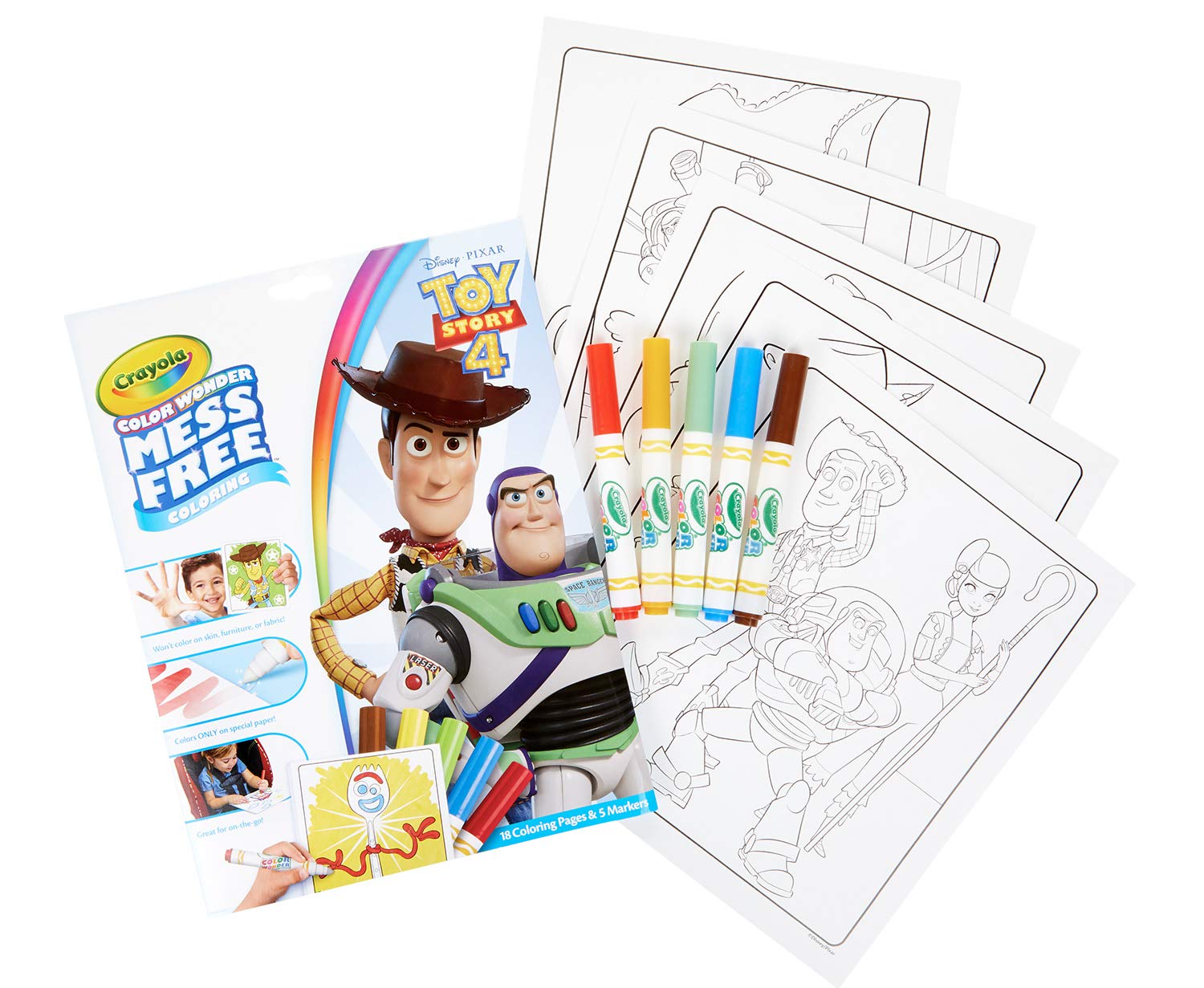 Crayola Color Wonder Toy Story 4 Coloring Book Pages & Markers Set